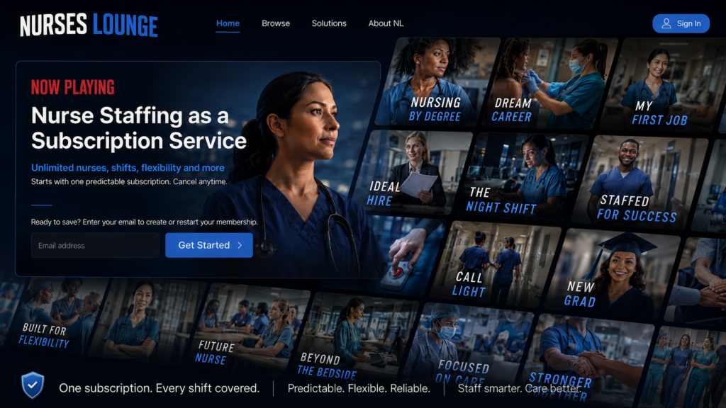 Nurse staffing in a netflix world